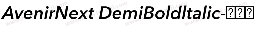 AvenirNext DemiBoldltalic字体转换